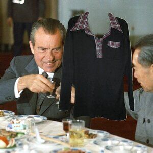 1970s vintage mens puritan stretch black plaid shirt size medium large